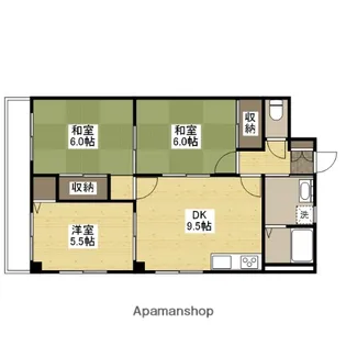 ハイム波多野Ⅱ【3階】の間取り