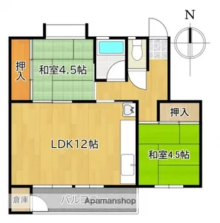 鈴が台マンションD棟【1階】の間取り