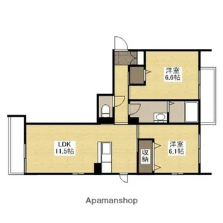 ベレオ西原【3階】の間取り