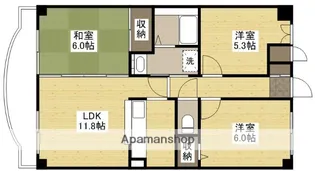 ロイヤルハイツシモダ壱番館【4階】の間取り
