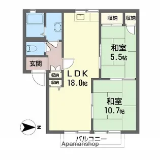 コーポN【2階】の間取り