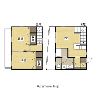 広島県広島市東区戸坂惣田1丁目【テラスハウス】の間取り