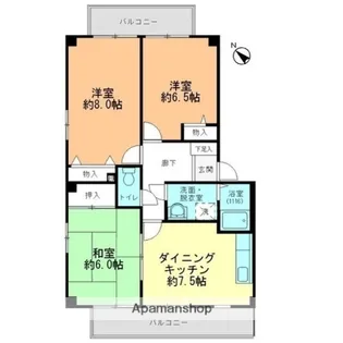 レジデンス馬木【3階】の間取り