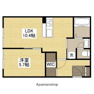 リバーサイド三滝【1階】の間取り