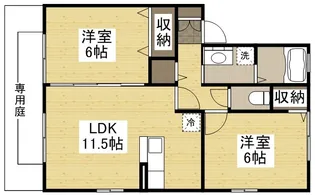 マリンハイツ A棟【1階】の間取り