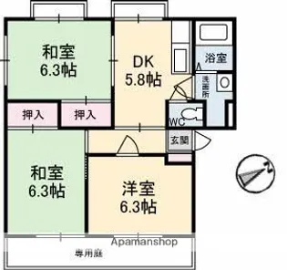 レヴールKⅠ【1階】の間取り