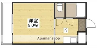 ハイツ矢賀新町Ⅰ【4階】の間取り