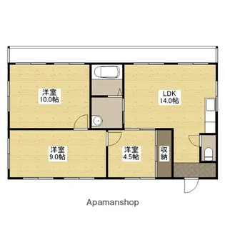西本アパート【3階】の間取り