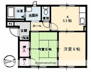 ケイエム段原南【1階】の間取り