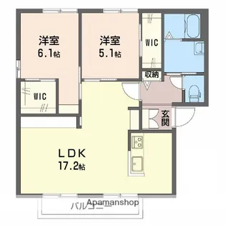 中島レジデンス【2階】の間取り