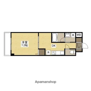 1DKの間取り画像
