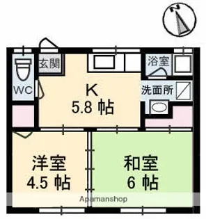 松田アパート【2階】の間取り