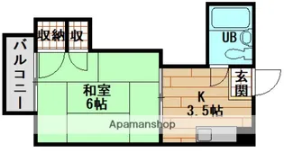 コーポ安留【3階】の間取り