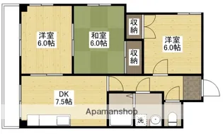 クオーレ羽衣【3階】の間取り