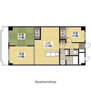 ジョイパレス高取駅前【6階】の間取り