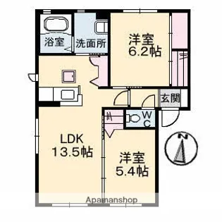 クレール金子3【1階】の間取り