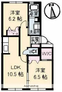 フレヴェール【1階】の間取り