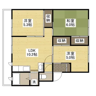 双葉ヒルズⅡ【1階】の間取り