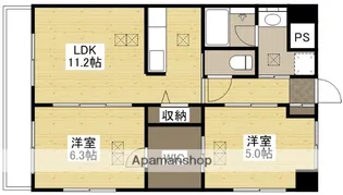 ルネス宇品神田【5階】の間取り
