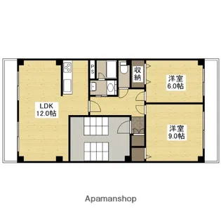 アビタシオン堺町【4階】の間取り