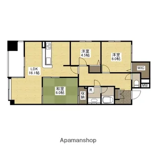 ライオンズマンション上幟シティ【6階】の間取り