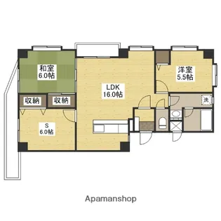 ラフィーネカツタ【3階】の間取り