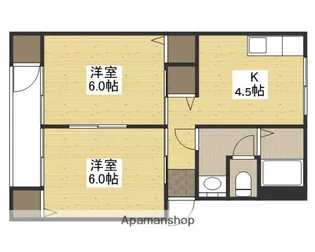 サンハイツ温品【3階】の間取り