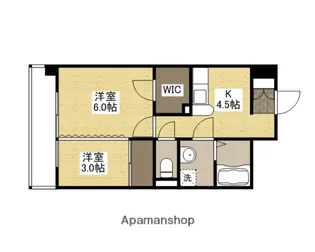 ディアメゾン御幸橋【7階】の間取り