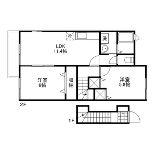 メゾン ソレイユ Ⅰ【2階】の間取り
