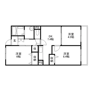 エスポワール吉田【2階】の間取り