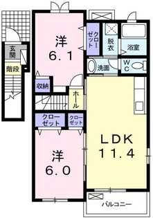 フォルシュ アッカ【2階】の間取り