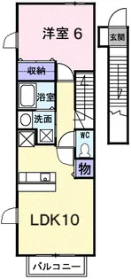 ヒルサイド B【2階】の間取り
