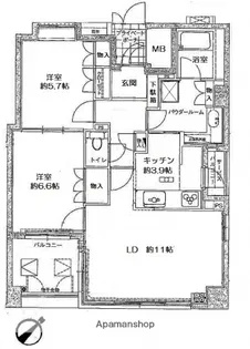 グランドメゾン幟町【7階】の間取り