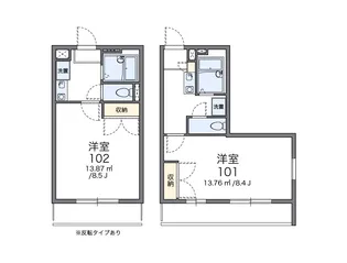 レオパレスアトリオ【1階】の間取り