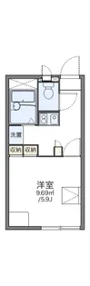 レオパレス岡田【2階】の間取り