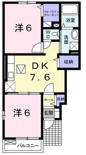 フェアクラウンⅡ【1階】の間取り