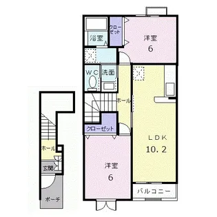 サニーレジデンス【2階】の間取り