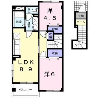 リヴェル ブレ C【2階】の間取り
