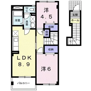 リヴェル ブレ C【2階】の間取り