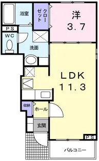 アバンツァート【1階】の間取り