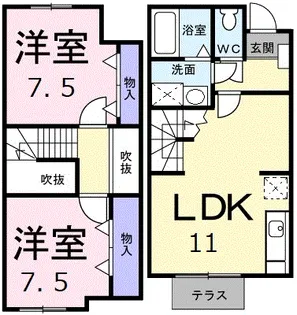 ニュークレストール光ケ丘【1階】の間取り