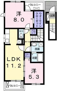 ヴィラ クレール【2階】の間取り