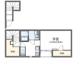 レオネクストキャトル ポッシュ【201号室】の間取り