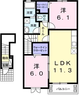 若葉C【2階】の間取り