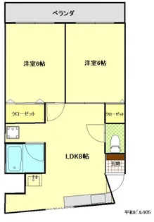 平和ビル【905号室号室】の間取り