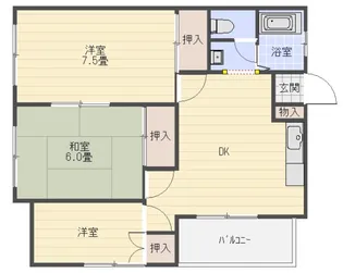 古本ビル【602号室号室】の間取り
