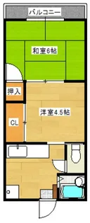 コーポ東【201号室号室】の間取り