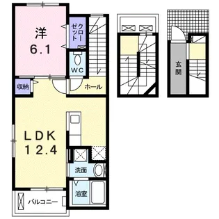 プリムローズ 壱番館【3階】の間取り