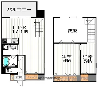 MARIOTERRACE平野町【9階】の間取り