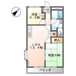 エクセレンス東野【3階】の間取り
